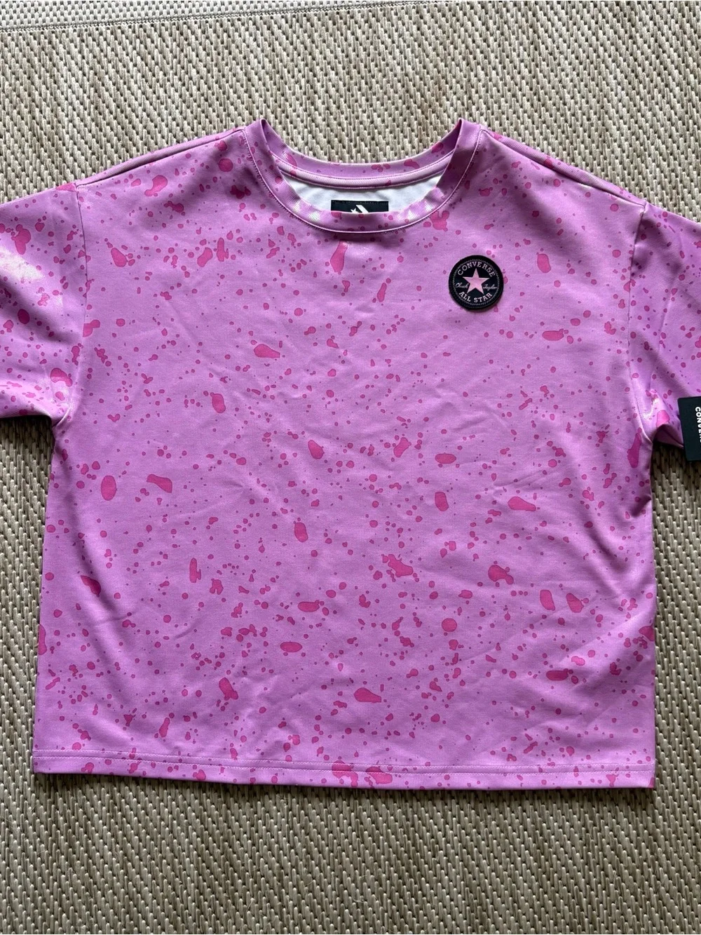 Converse Girls' Lavender Pink Splatter Tee